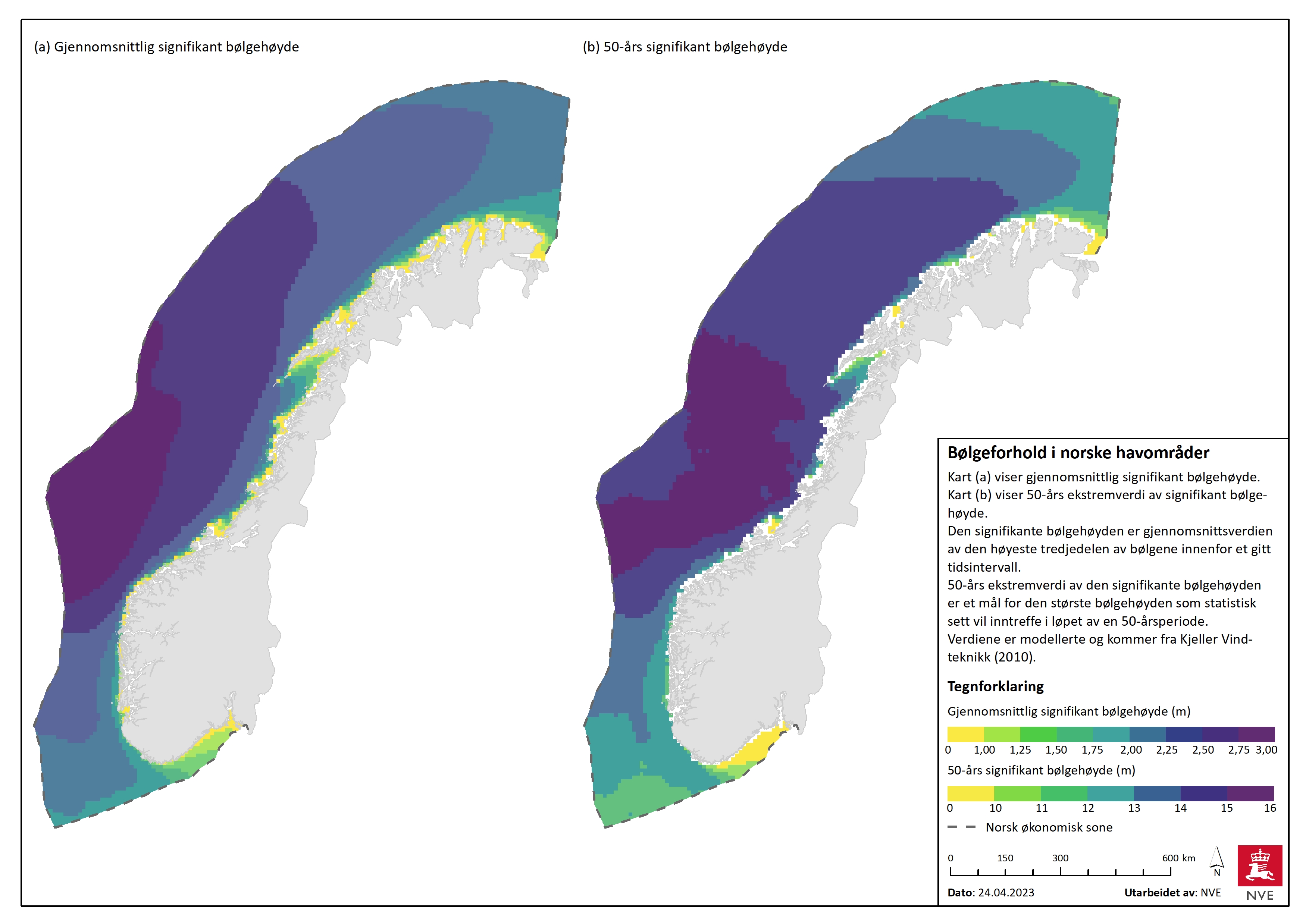 Bølgeforhold i norske havområder.